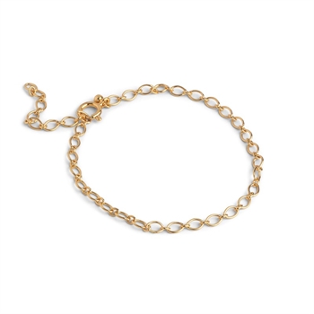 Enamel Simple Charm armbånd i forgyldt sølv B144G
